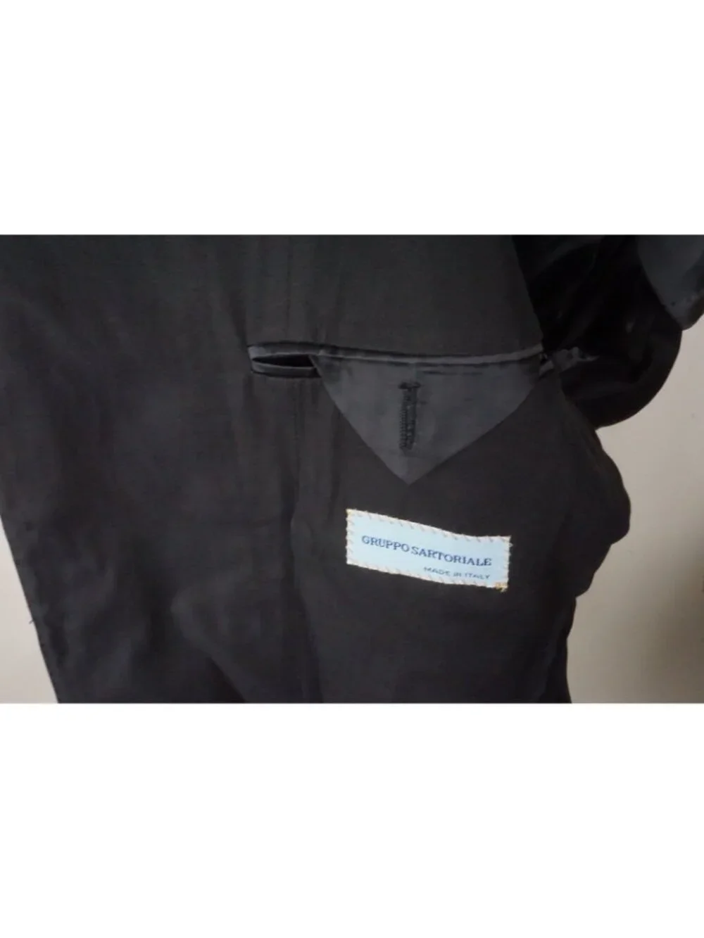 Gruppo Sartoriale Navy Blue Cotton 2 Pc Suit Jacket Pants Sz 52 EU BRAND NEW